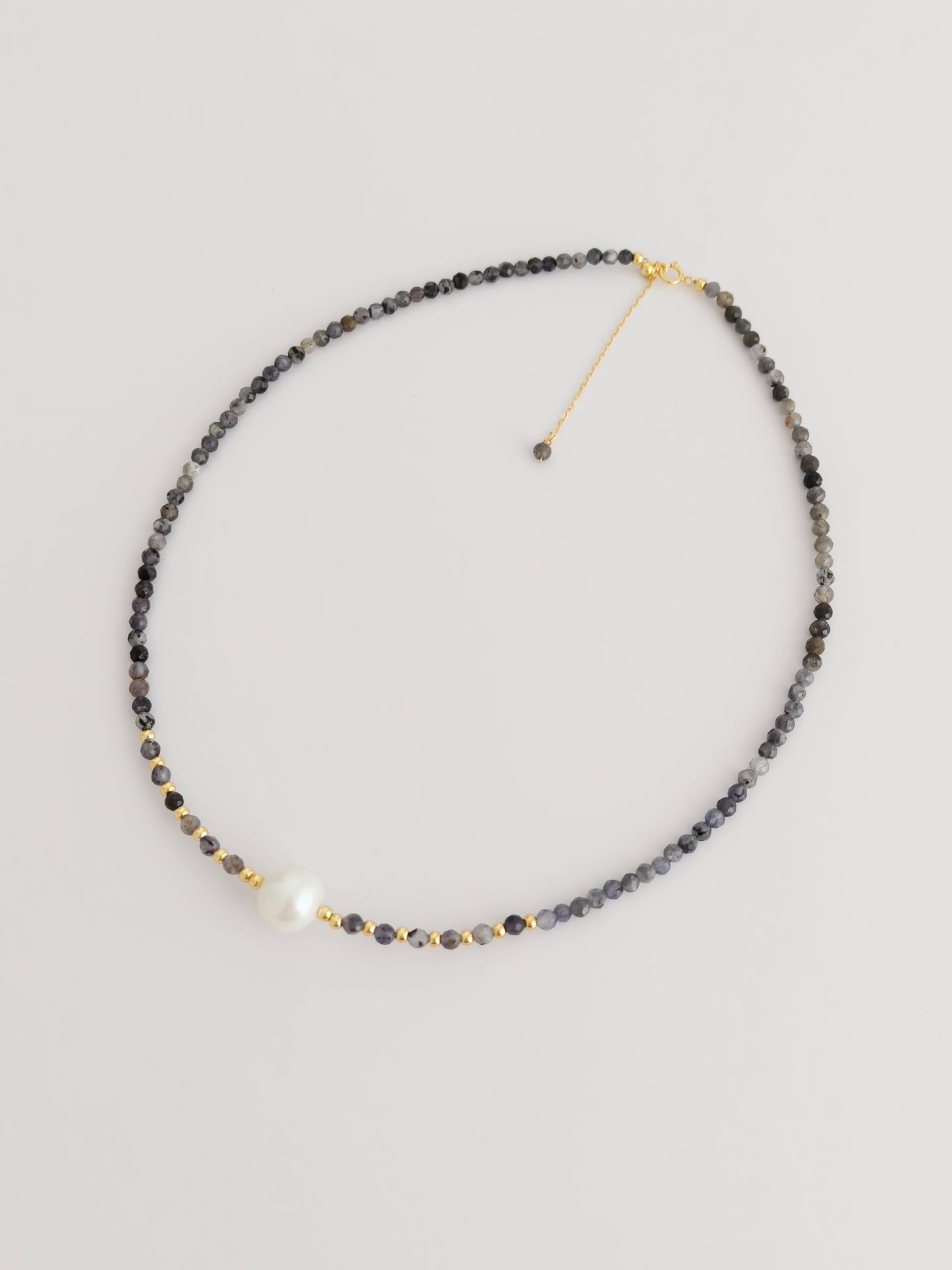 Pearl and Iolite Necklace