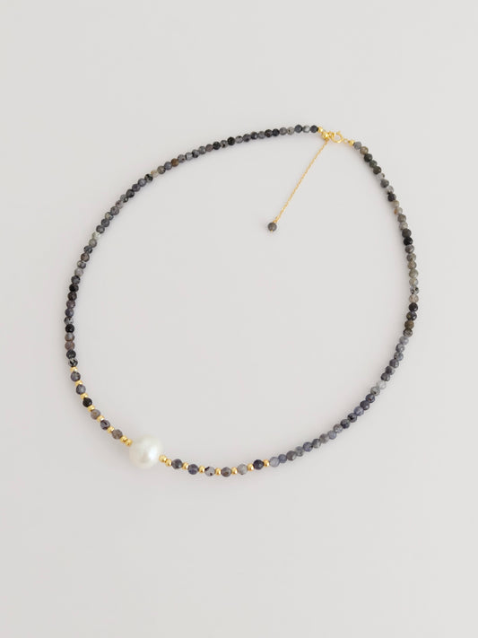 Pearl and Iolite Necklace