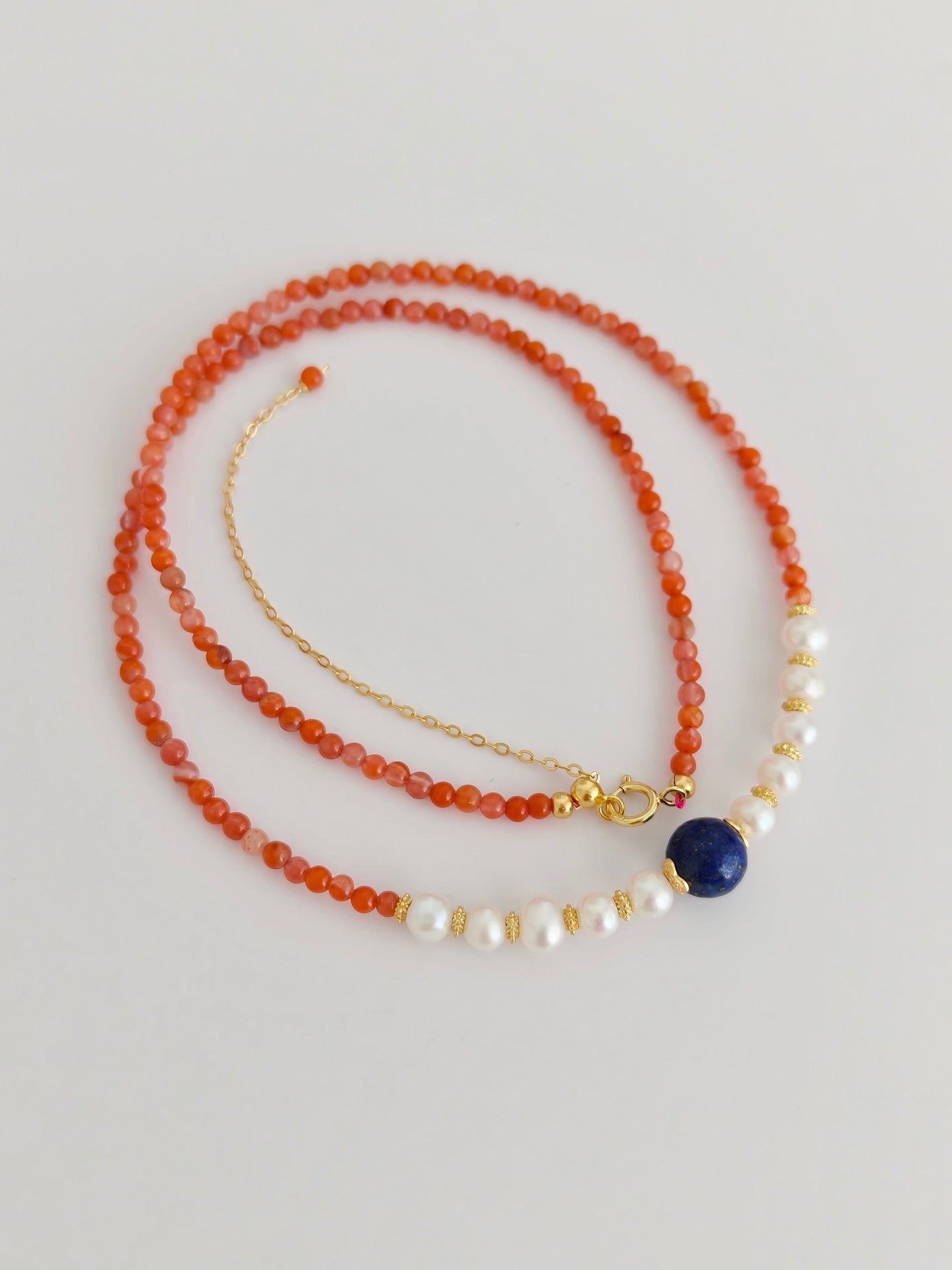 Eternal Harmony Agate & Lapis Necklace