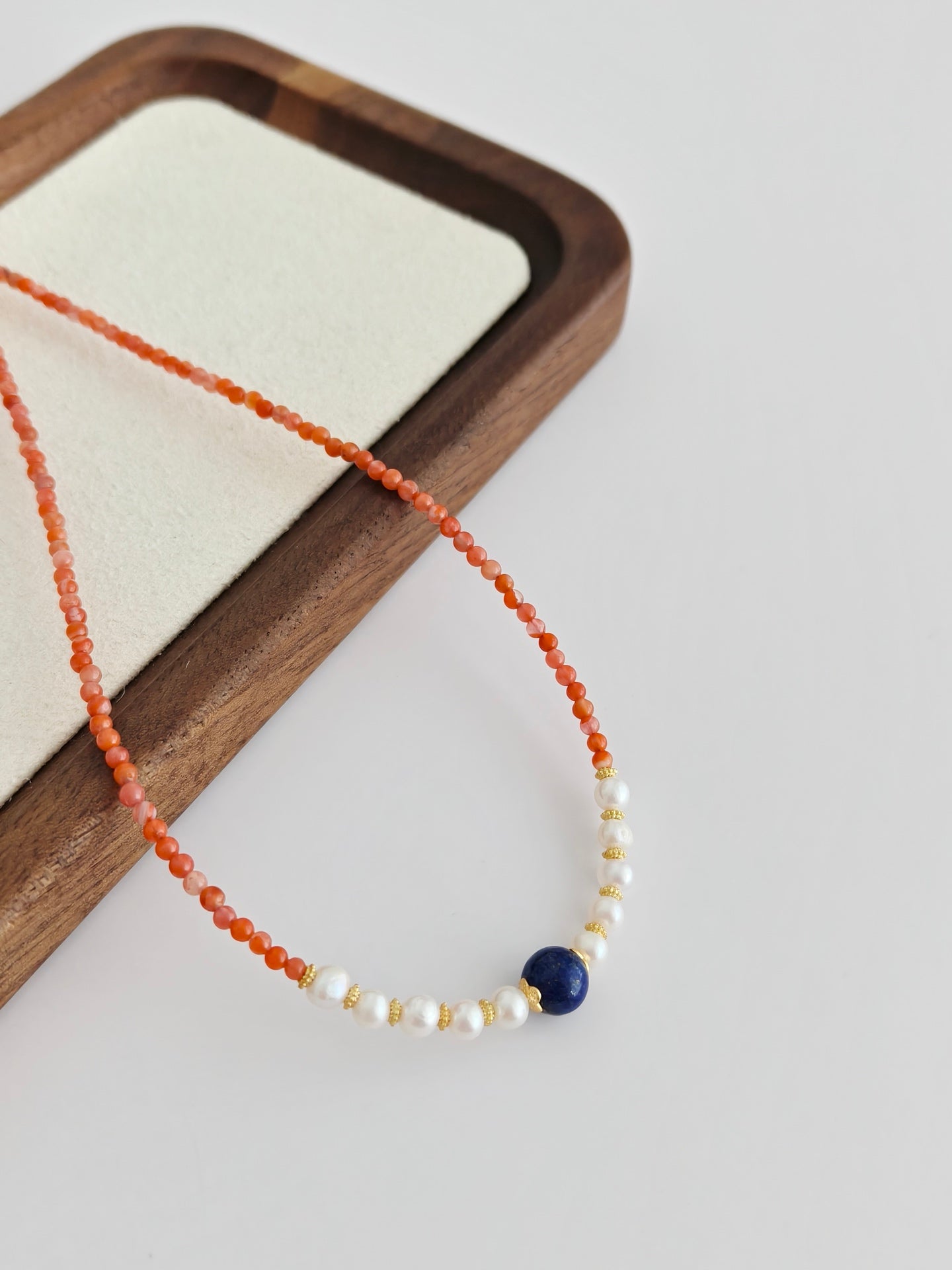 Eternal Harmony Agate & Lapis Necklace