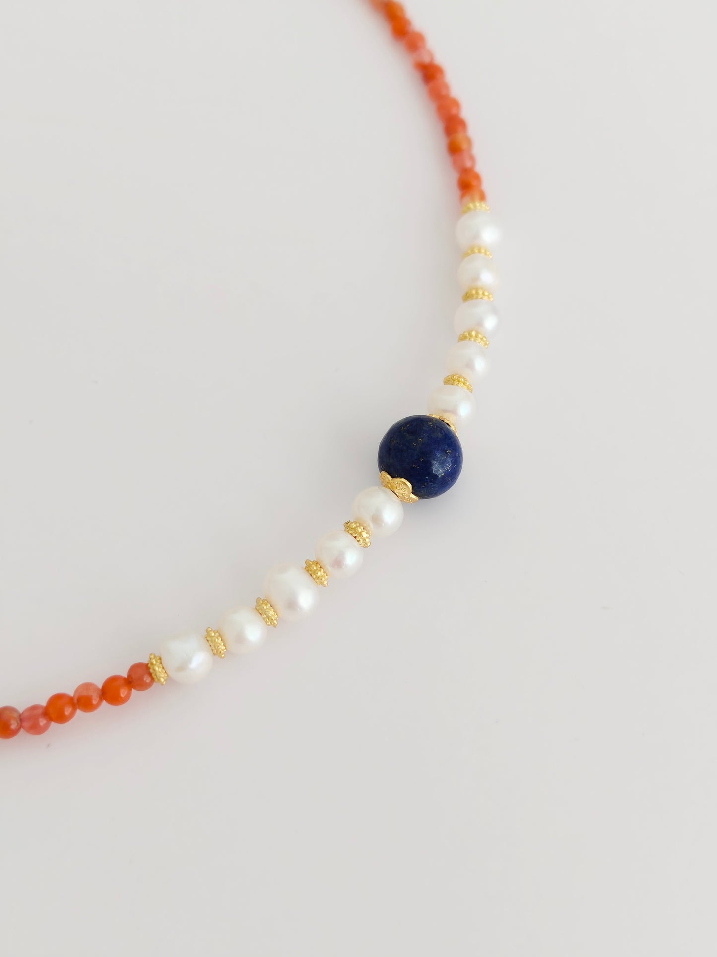 Eternal Harmony Agate & Lapis Necklace