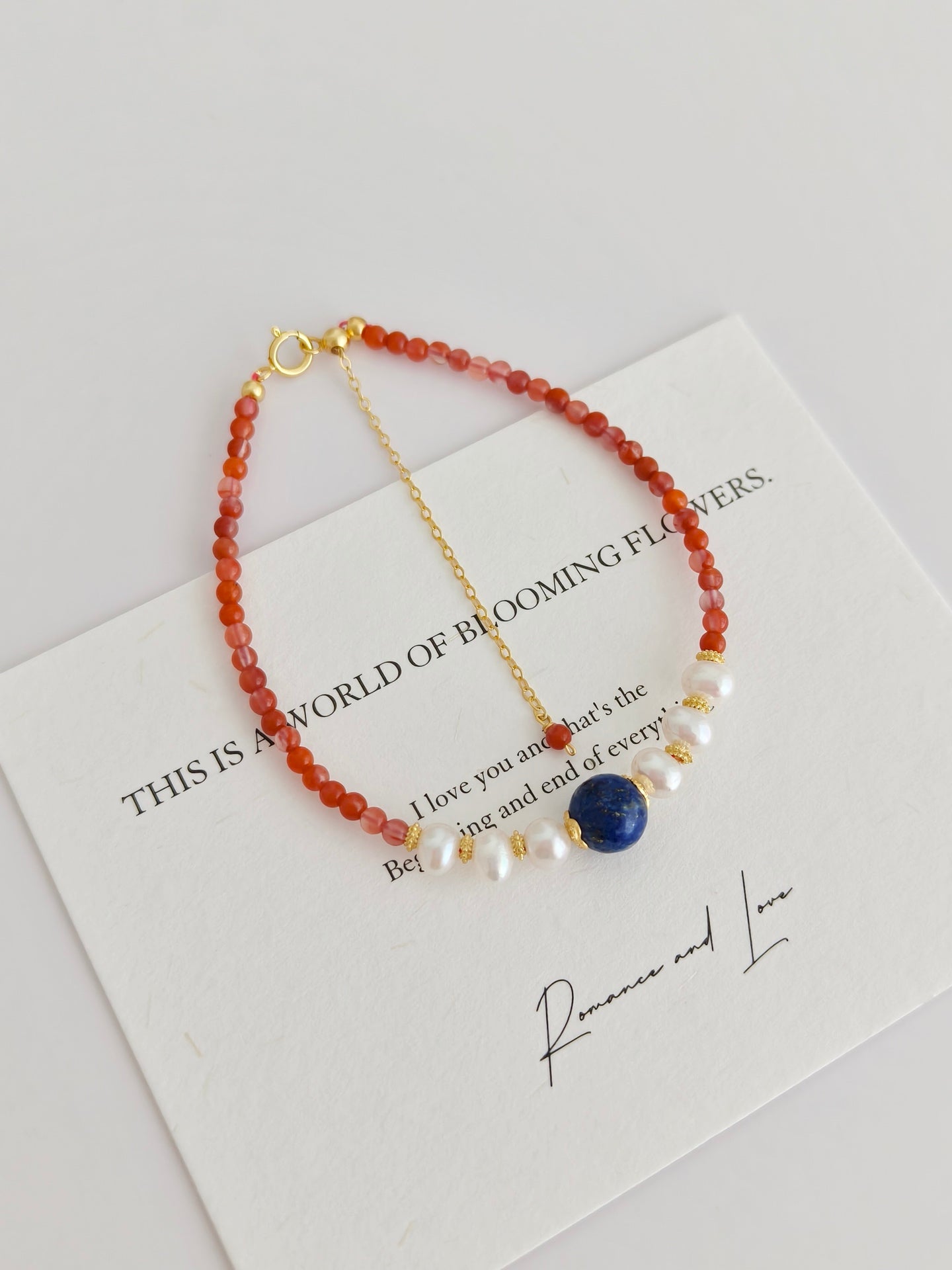 Eternal Harmony Agate & Lapis Necklace