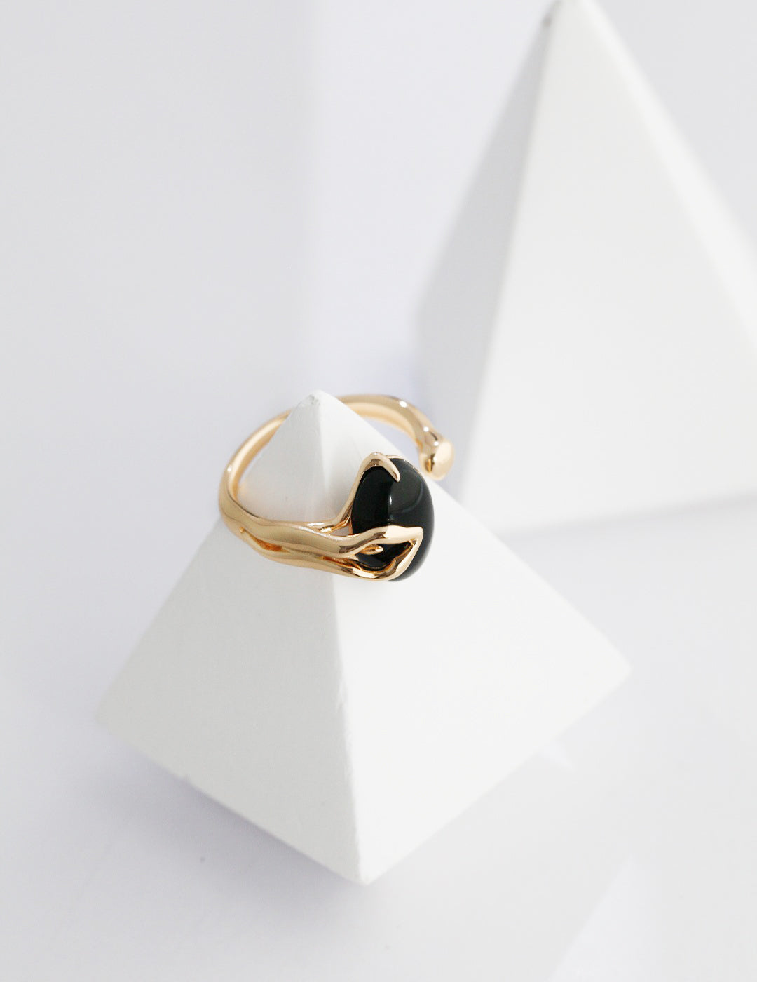 Natural Malachite Open Ring