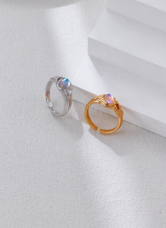 Minimalist Moon stone Ring