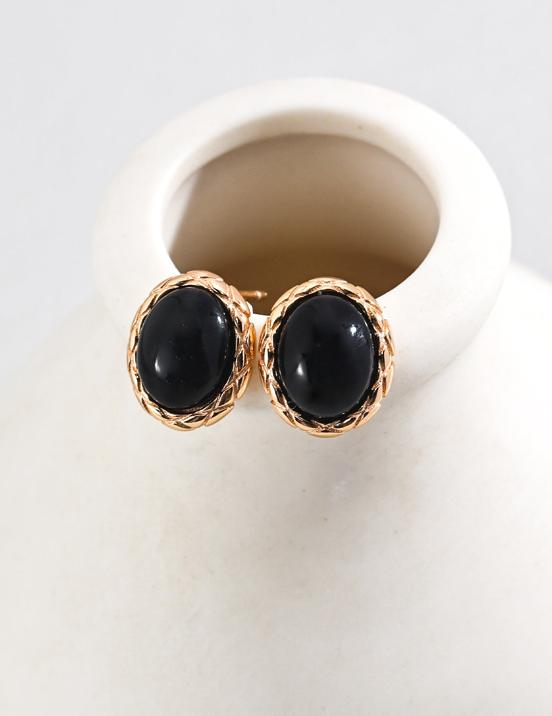 Minimalist Black Onyx Earrings