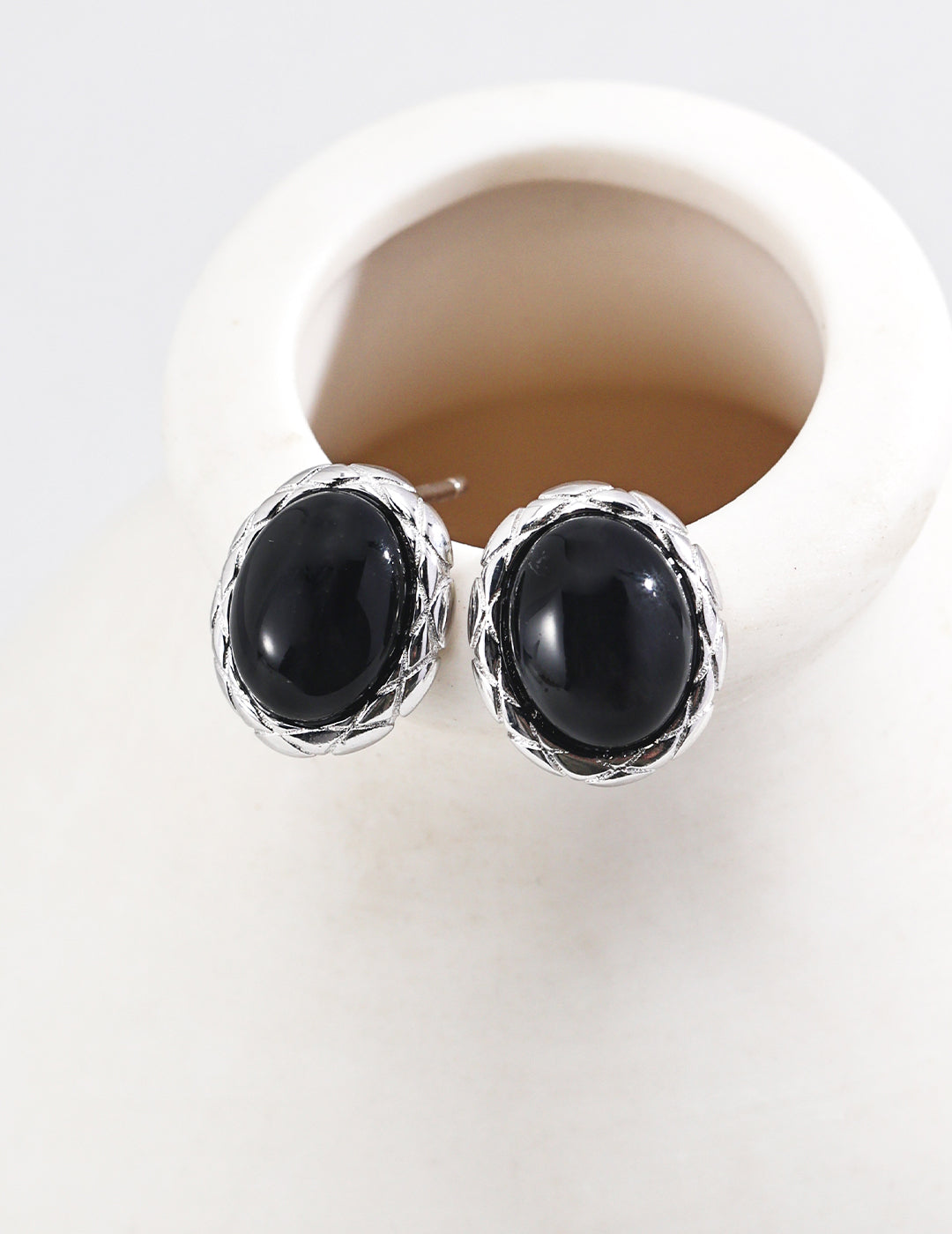 Minimalist Black Onyx Earrings