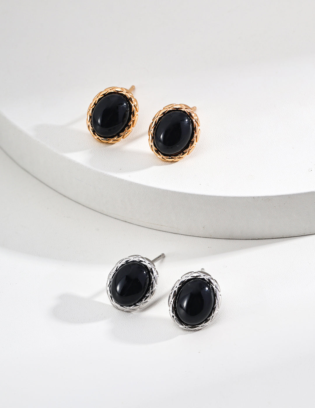 Minimalist Black Onyx Earrings