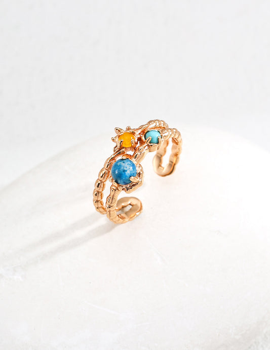 Synthetic Turquoise Open Ring