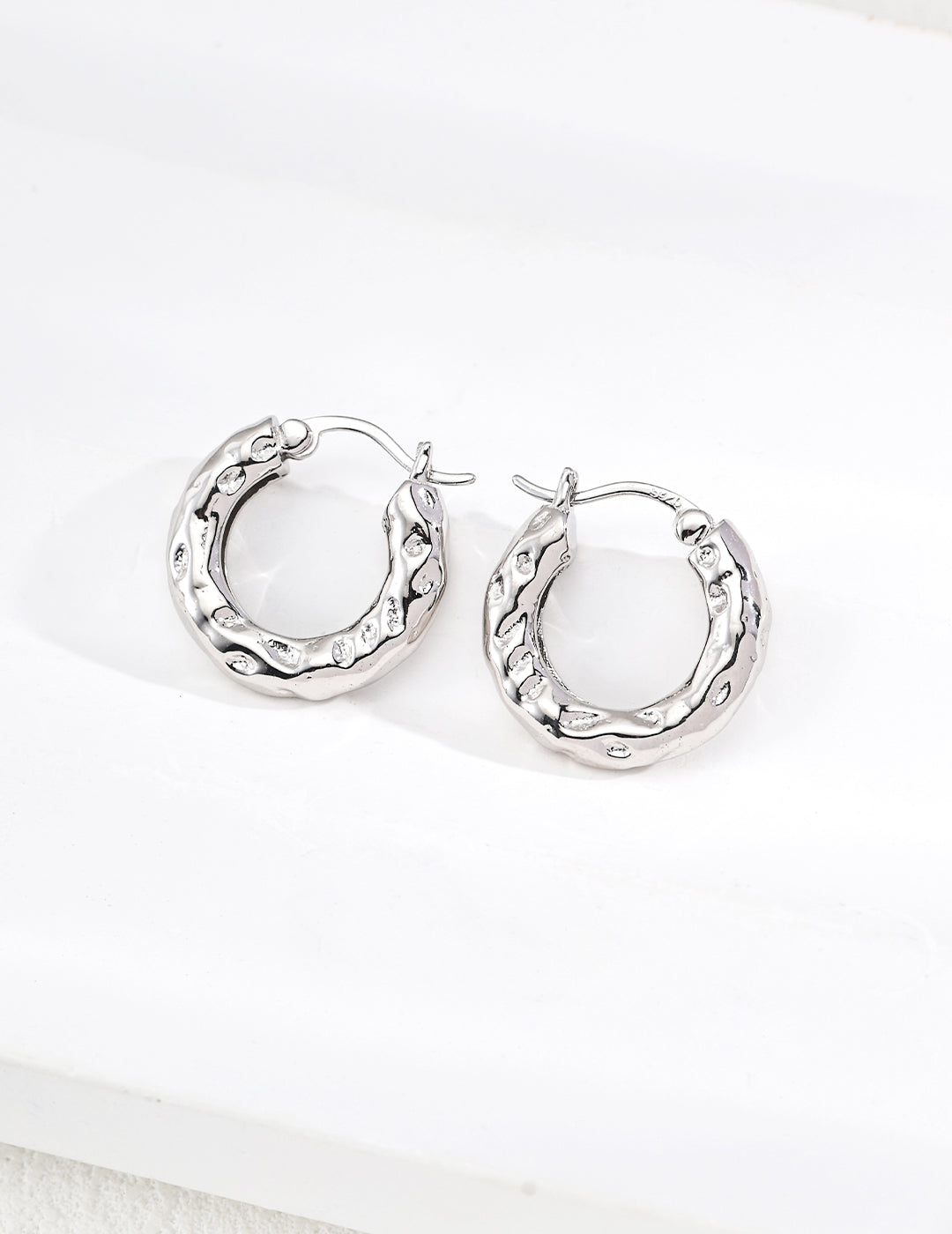 Minimal Zircon Hoop Earrings