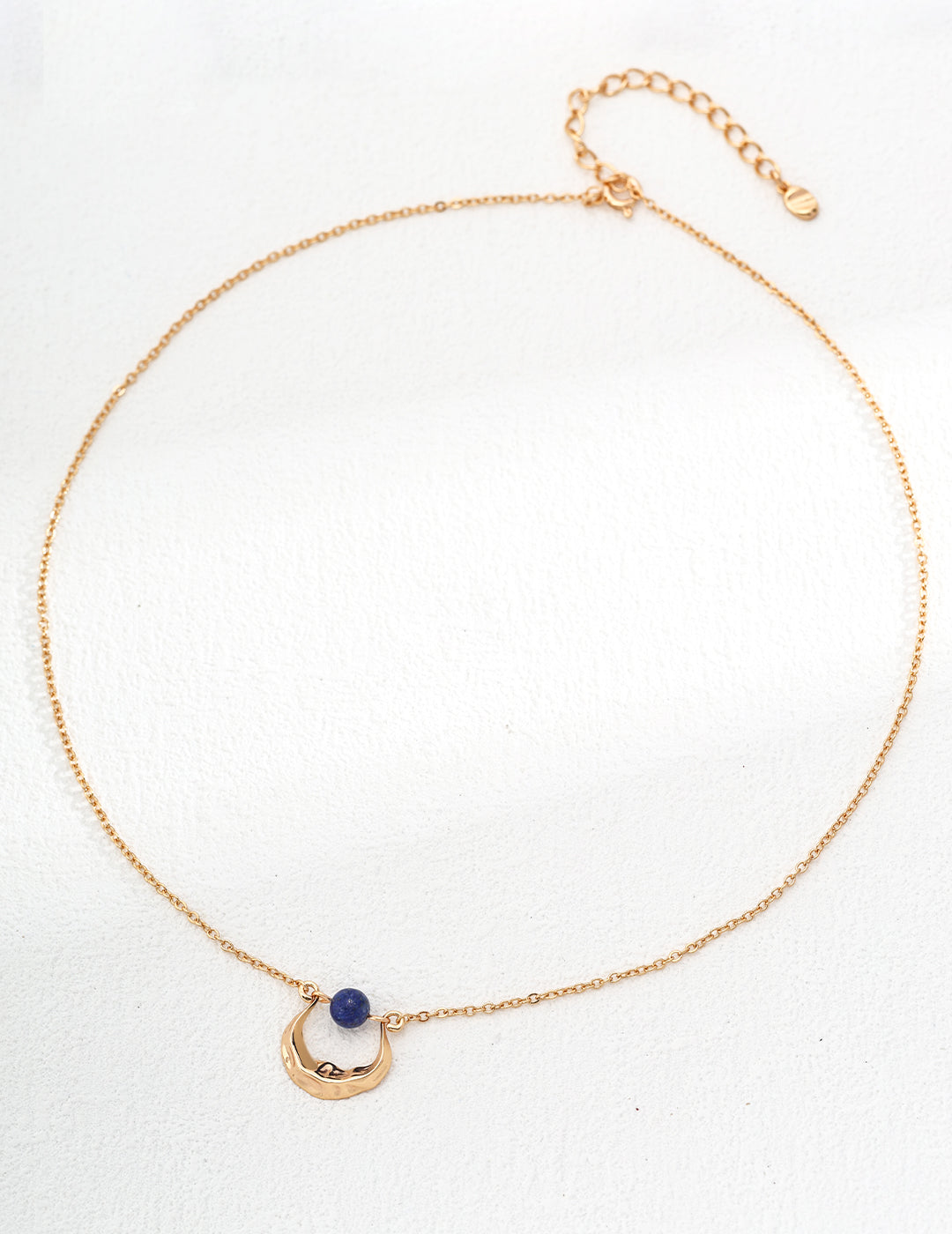 Crescent Moon Lapis Lazuli Necklace