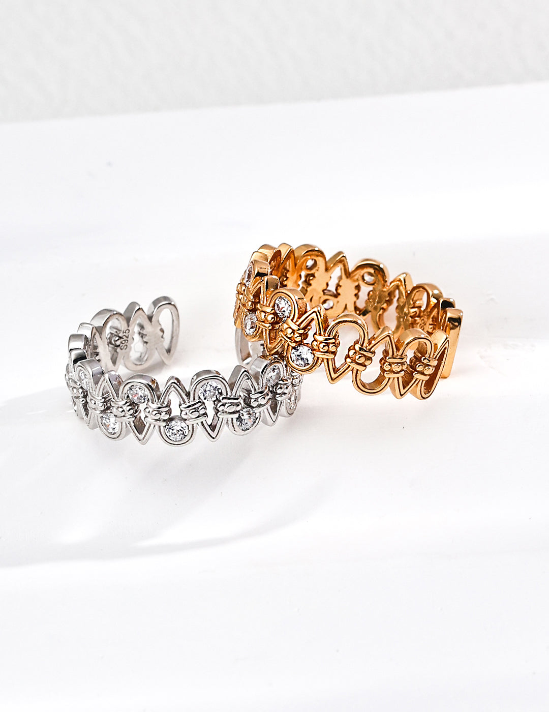 Twined Teardrop Zircon Ring