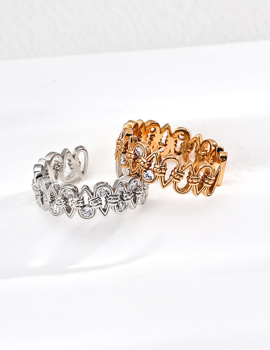 Twined Teardrop Zircon Ring