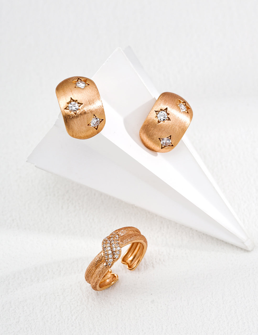 Starlight Brushed Zircon Earrings
