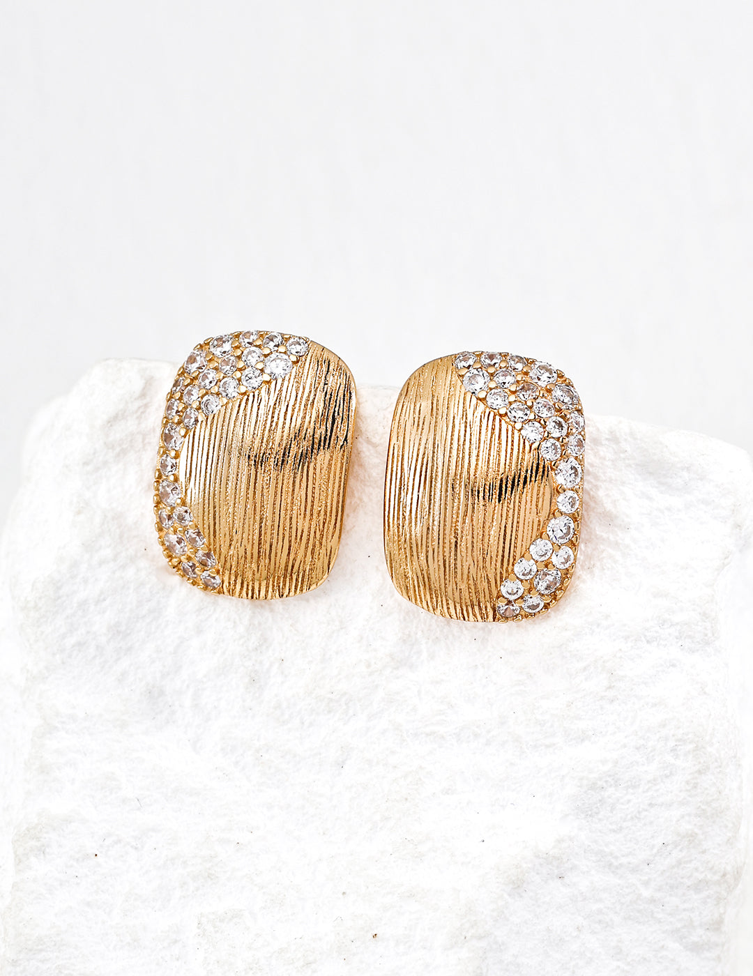 Vintage Matte Zircon Earrings
