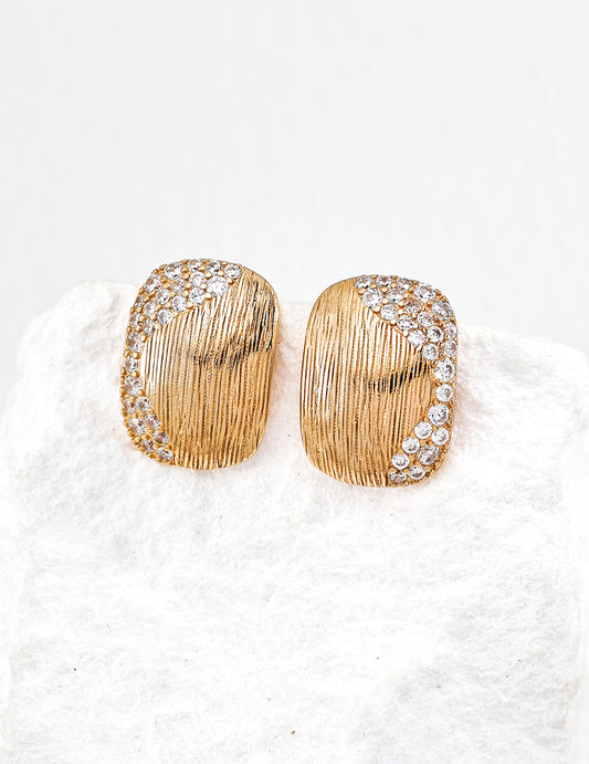 Vintage Matte Zircon Earrings