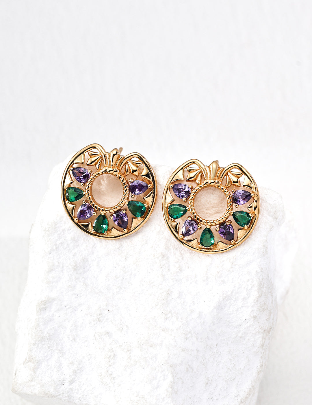 Monet’s Garden Zircon Earrings