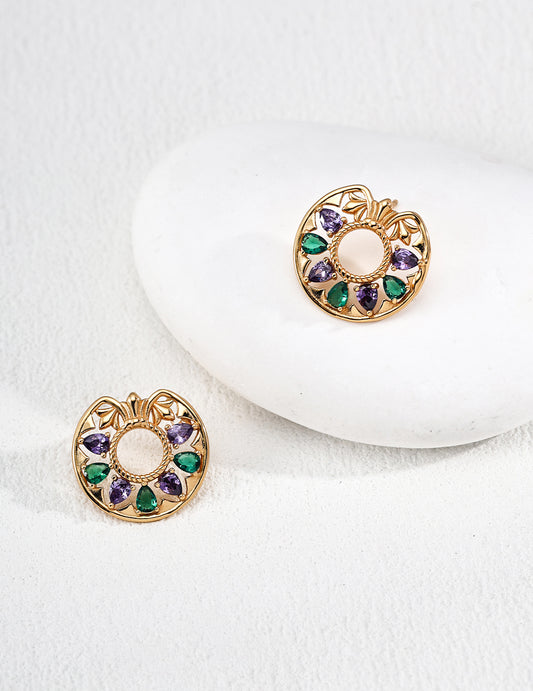 Monet’s Garden Zircon Earrings