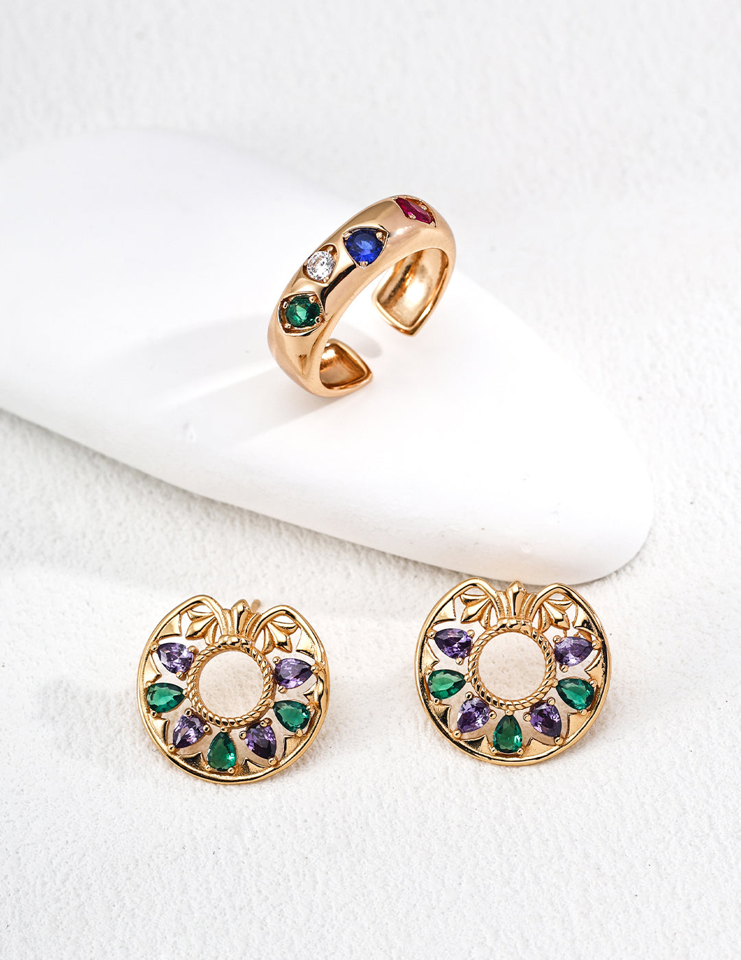 Monet’s Garden Zircon Earrings