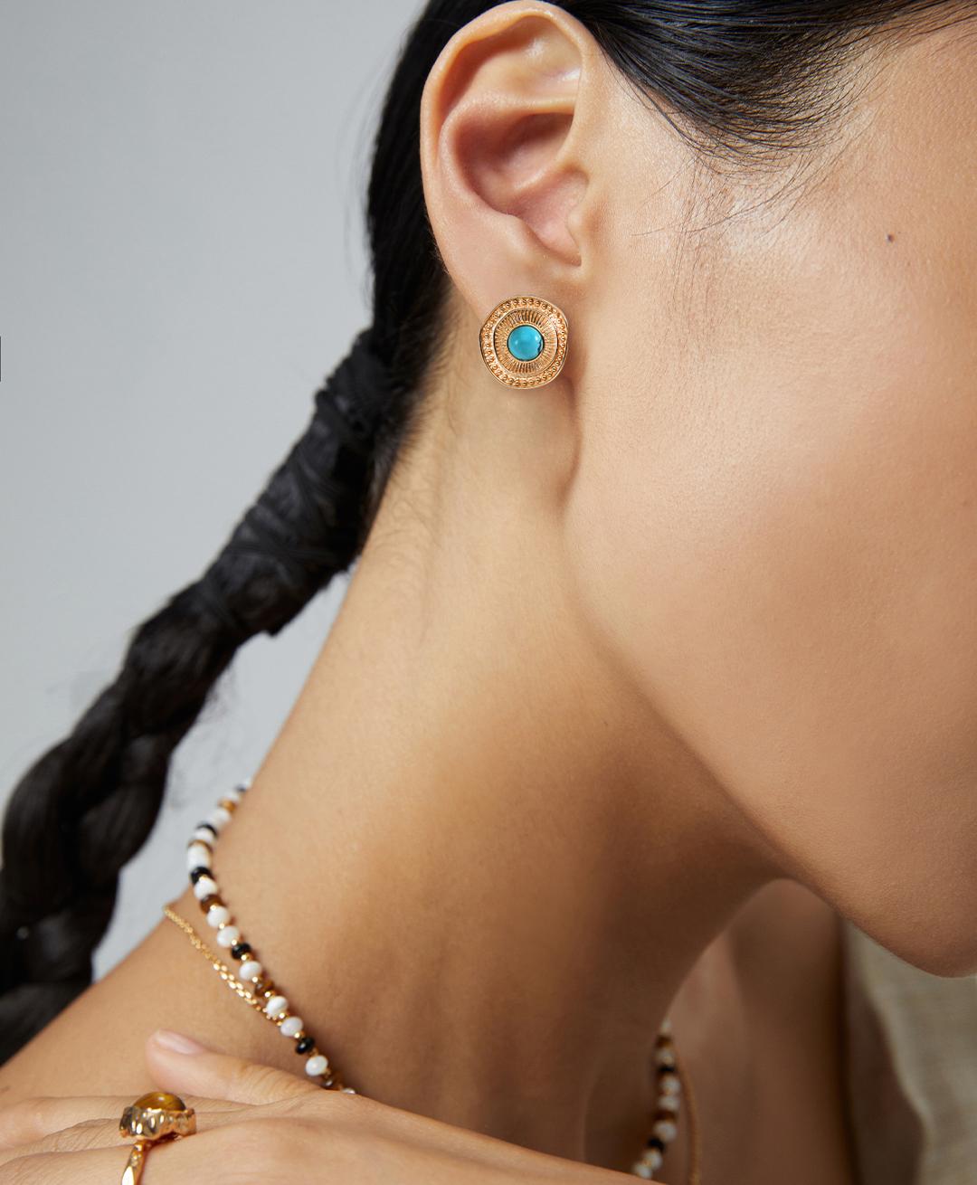 Vintage Turquoise Stud Earrings
