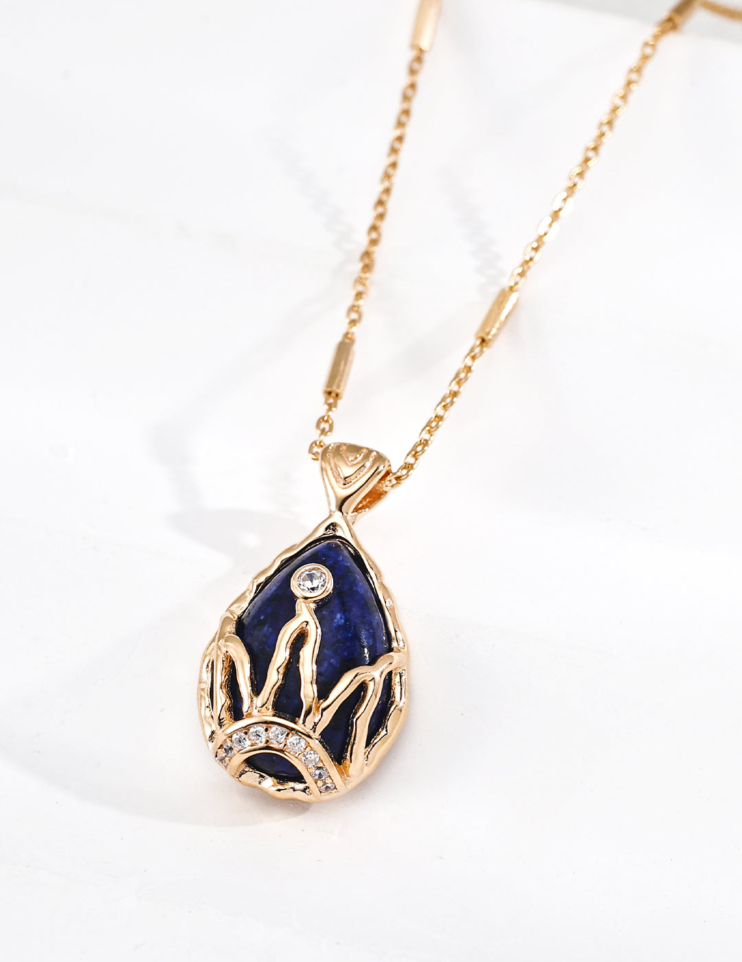 Royal Crown Lapis Starry Night Necklace