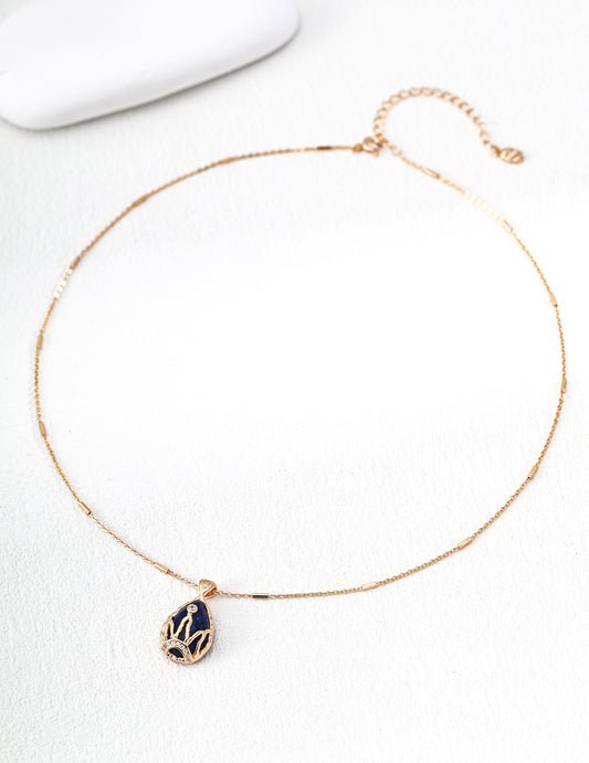 Royal Crown Lapis Starry Night Necklace