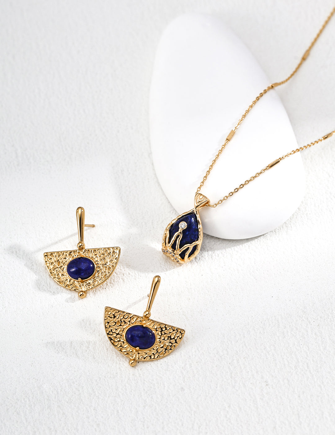 Royal Crown Lapis Starry Night Necklace