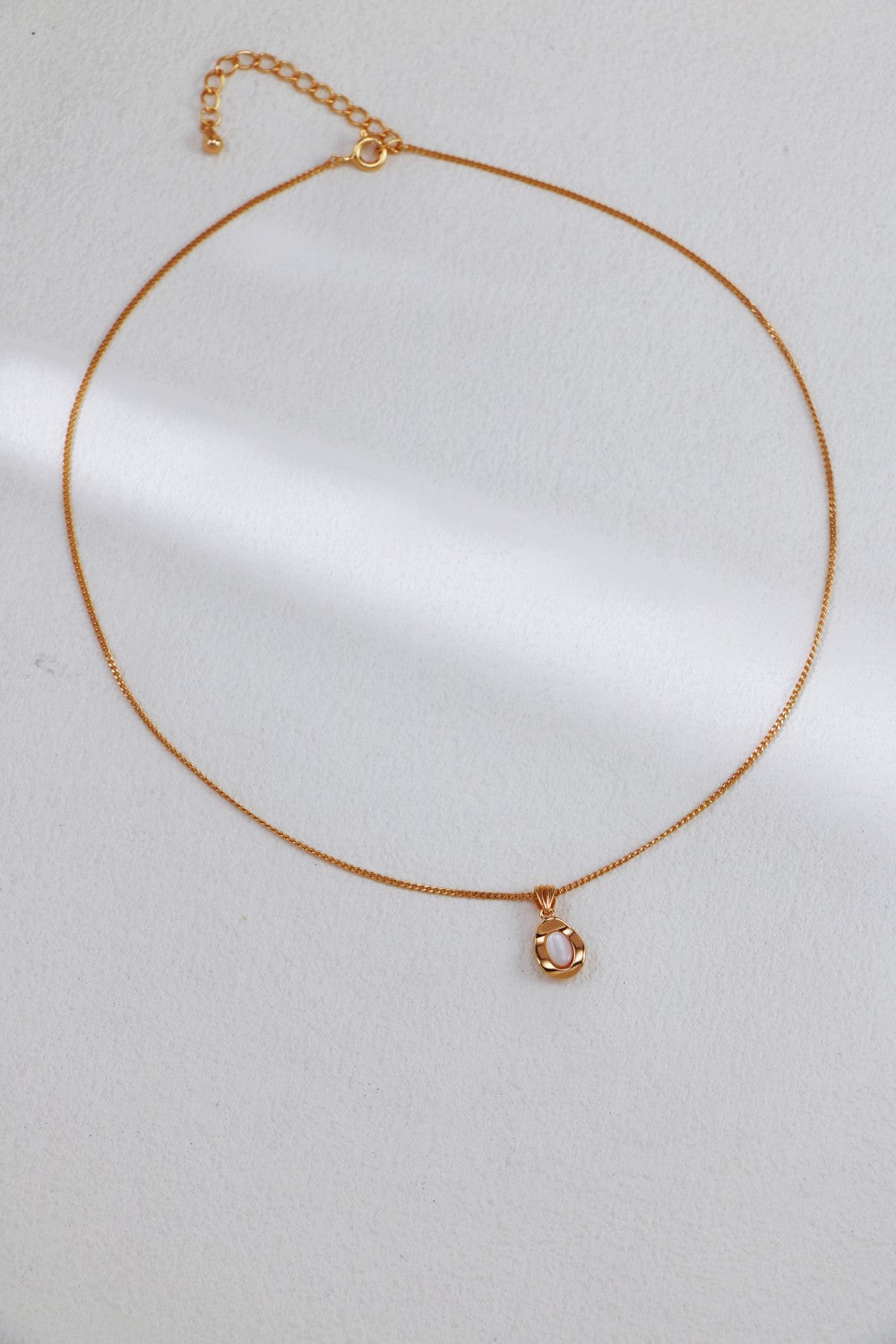 Artistic White Mother-of-Pearl Necklace
