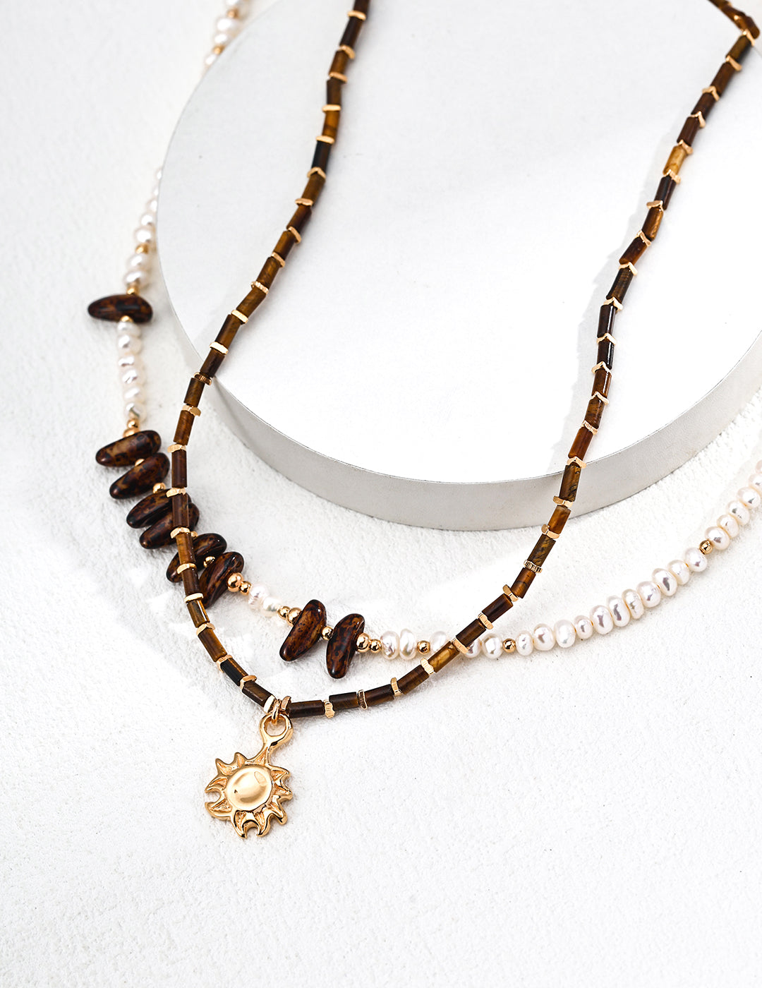 Moonlit Pearl & Czech Glass Artisan Necklace