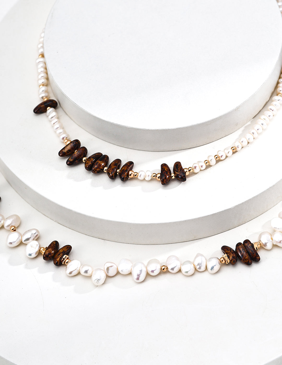 Moonlit Pearl & Czech Glass Artisan Necklace
