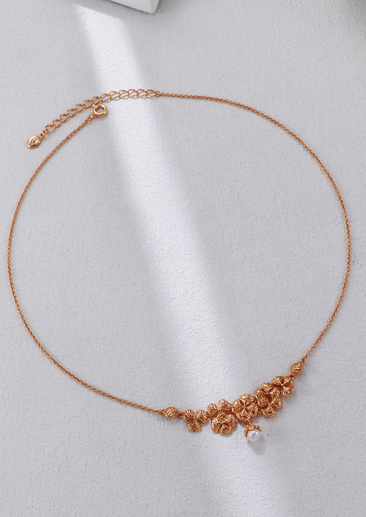 Prosper Bloom Floral Pearl Necklace