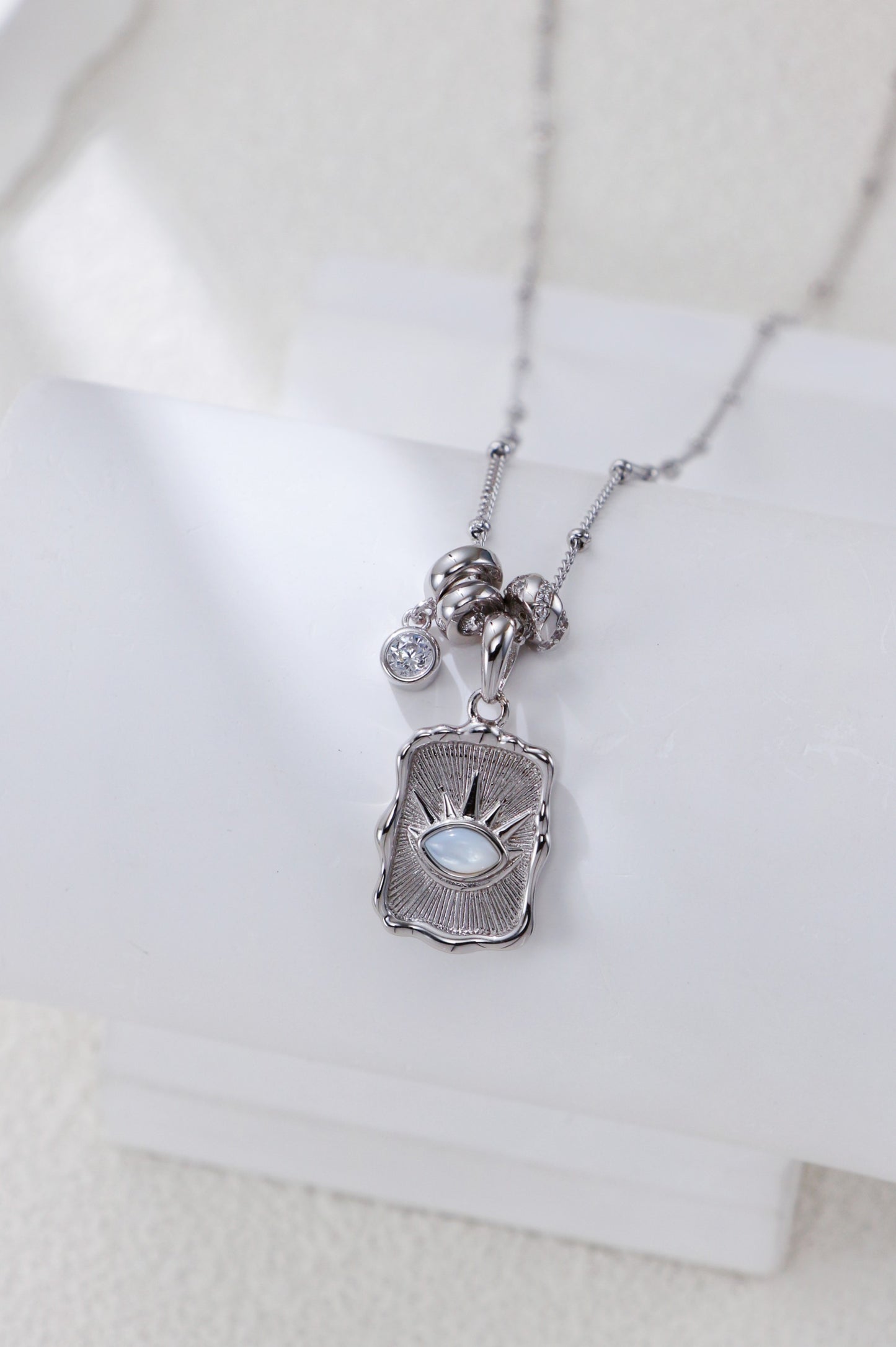Luminous Eye Mother-of-Pearl Talisman Necklace